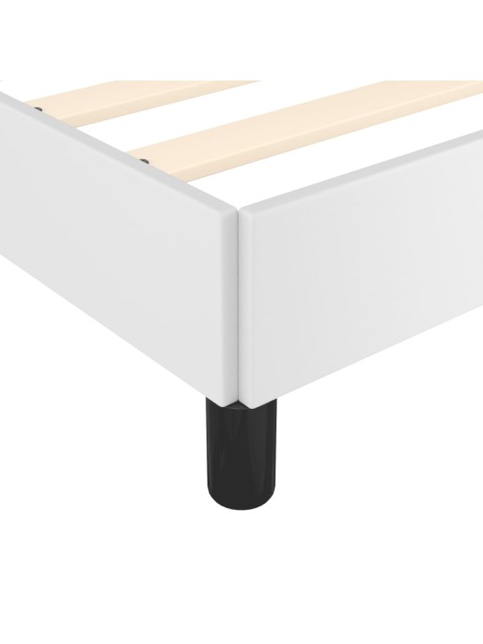 Rám postele s čelem bílý 160x200 cm umělá kůže