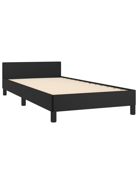 Rám postele s čelem černý 80 x 200 cm umělá kůže