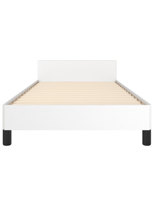Rám postele s čelem bílý 80 x 200 cm umělá kůže
