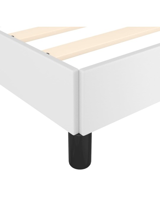 Rám postele s čelem bílý 80 x 200 cm umělá kůže