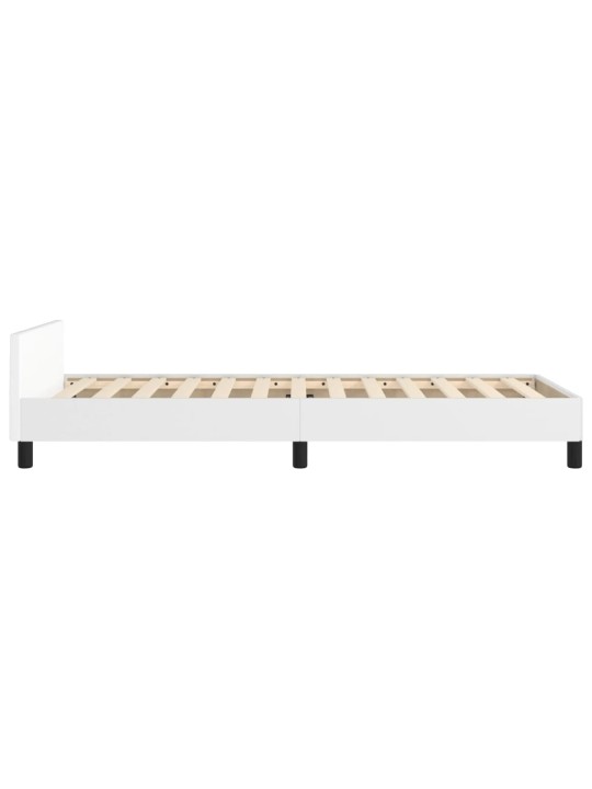 Rám postele s čelem bílý 90x190 cm umělá kůže