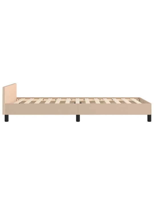 Rám postele s čelem cappuccino 90x200 cm umělá kůže