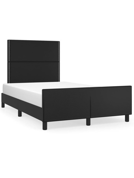 Rám postele s čelem černý 120 x 200 cm umělá kůže