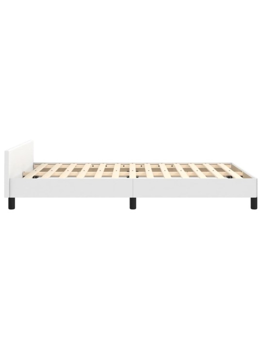 Rám postele s čelem bílý 120x200 cm umělá kůže