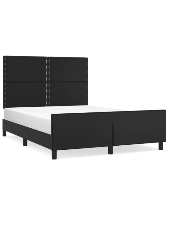 Rám postele s čelem černý 140x190 cm umělá kůže