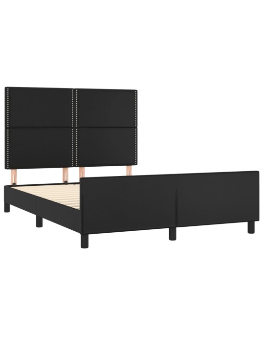 Rám postele s čelem černý 140x190 cm umělá kůže