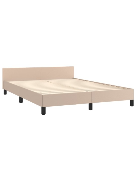 Rám postele s čelem cappuccino 140x190 cm umělá kůže