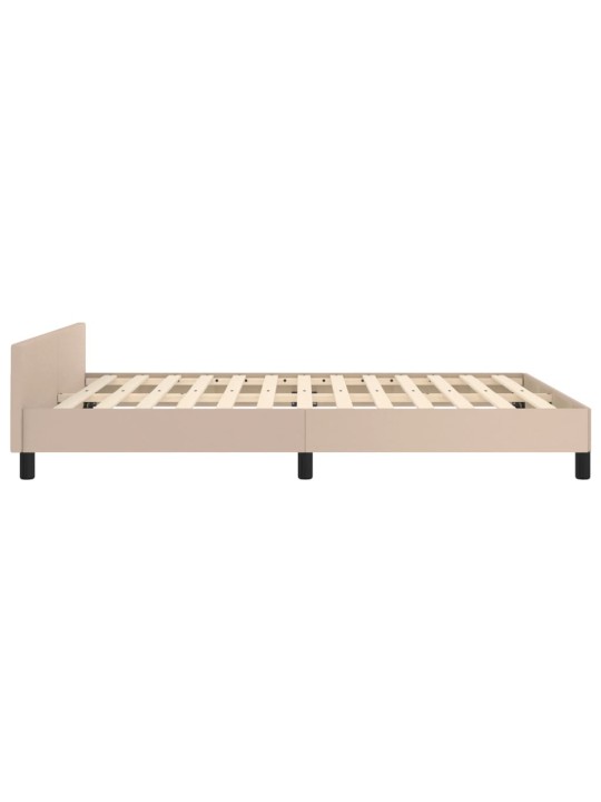 Rám postele s čelem cappuccino 140x190 cm umělá kůže