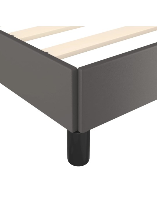 Rám postele s čelem šedý 200x200 cm umělá kůže