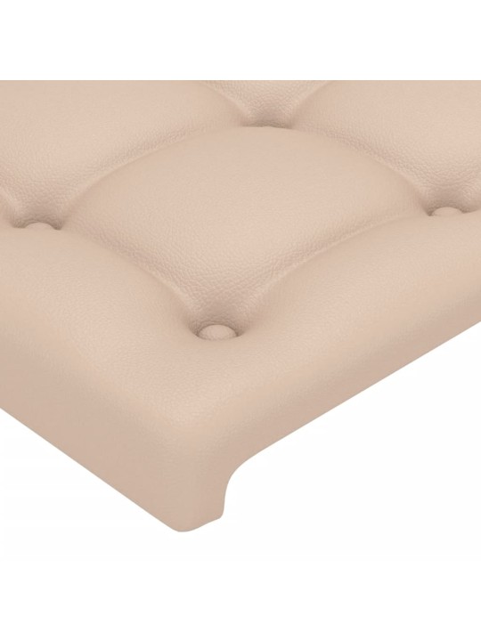 Rám postele s čelem cappuccino 80 x 200 cm umělá kůže