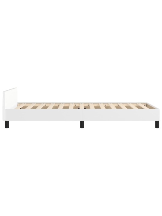 Rám postele s čelem bílý 90x190 cm umělá kůže