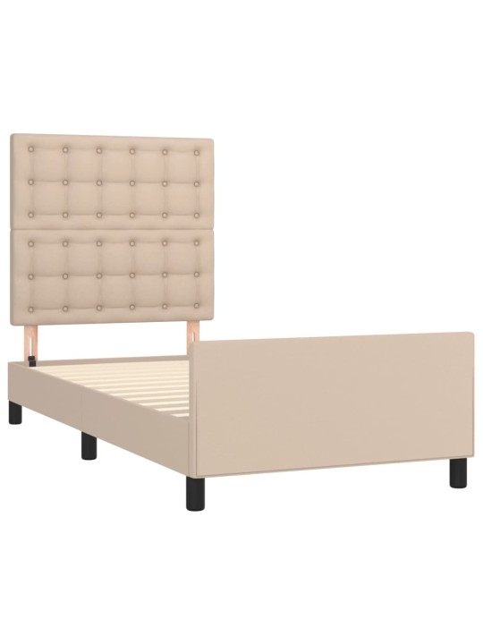 Rám postele s čelem cappuccino 90x190 cm umělá kůže