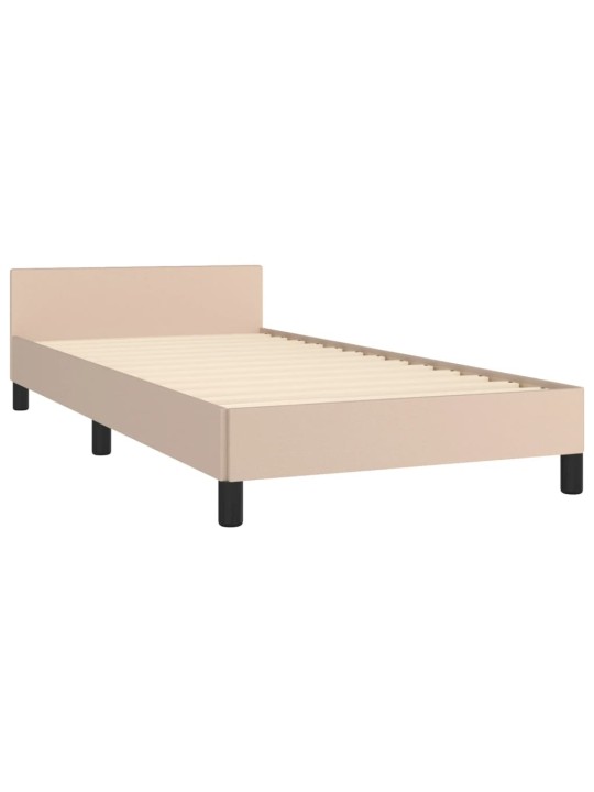 Rám postele s čelem cappuccino 90x190 cm umělá kůže