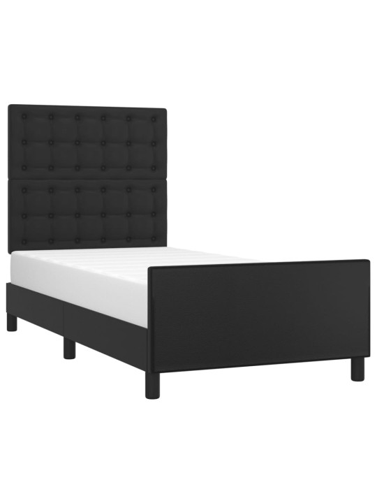 Rám postele s čelem černý 90x200 cm umělá kůže
