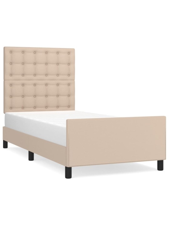Rám postele s čelem cappuccino 90x200 cm umělá kůže