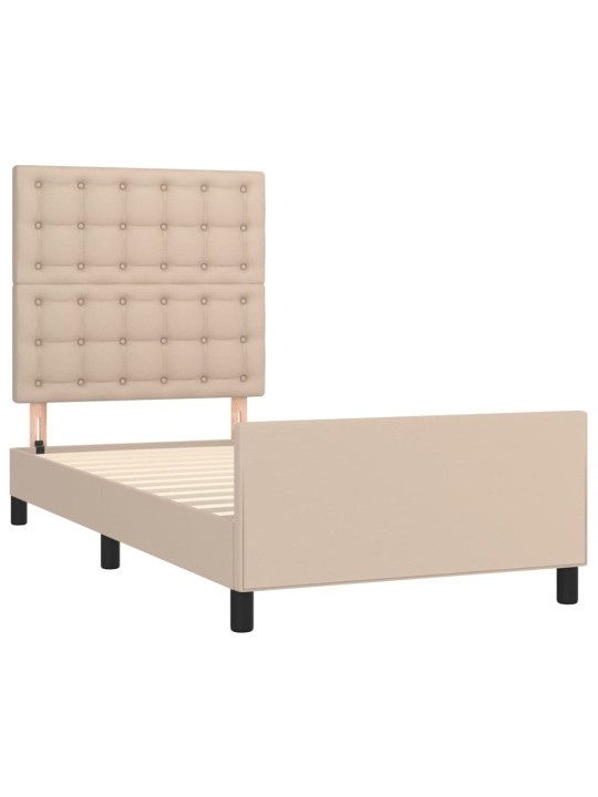 Rám postele s čelem cappuccino 90x200 cm umělá kůže