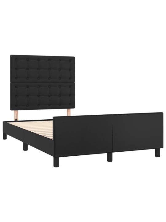 Rám postele s čelem černý 120 x 200 cm umělá kůže