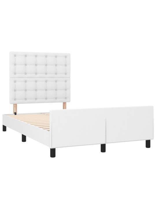 Rám postele s čelem bílý 120x200 cm umělá kůže