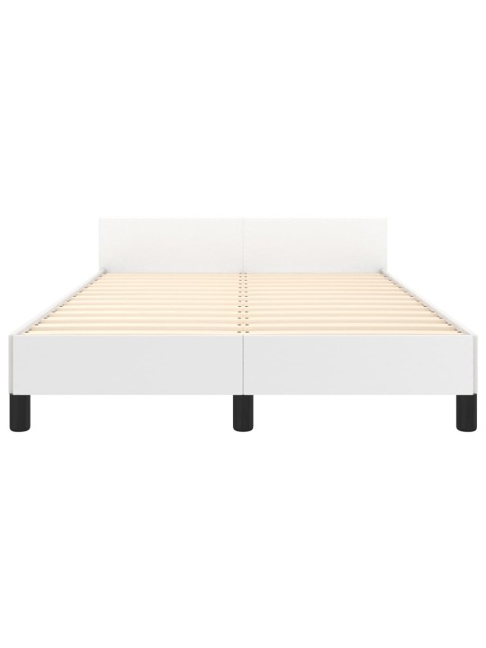 Rám postele s čelem bílý 120x200 cm umělá kůže