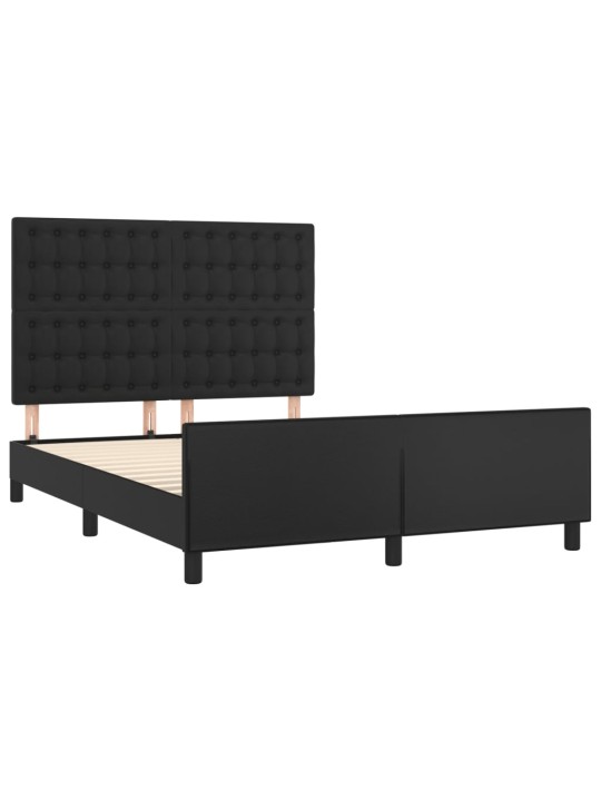 Rám postele s čelem černý 140x190 cm umělá kůže