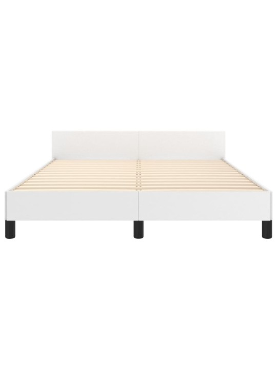 Rám postele s čelem bílý 140x200 cm umělá kůže
