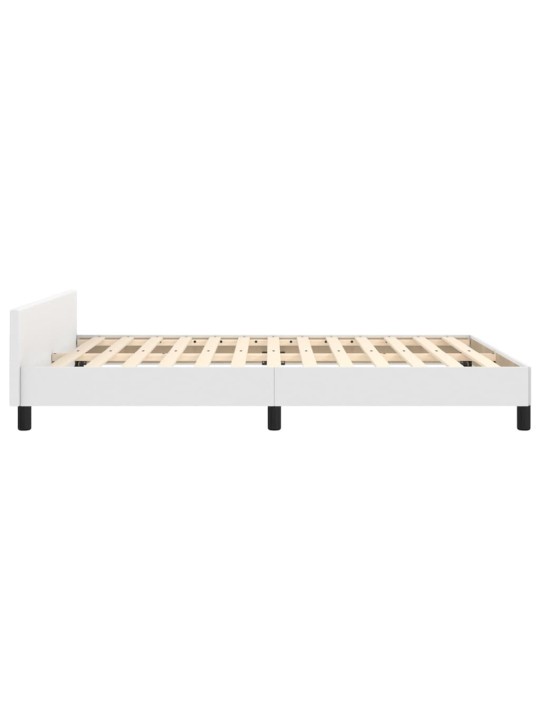 Rám postele s čelem bílý 140x200 cm umělá kůže