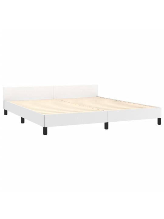 Rám postele s čelem bílý 180x200 cm umělá kůže