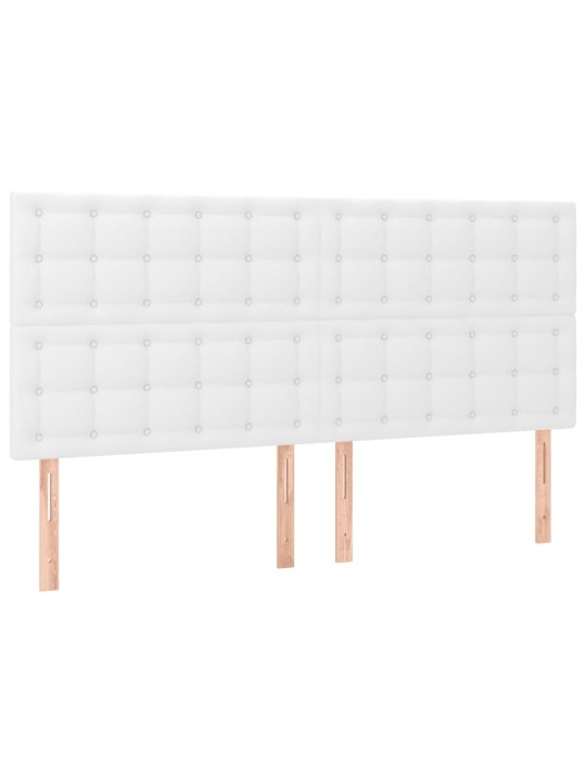 Rám postele s čelem bílý 180x200 cm umělá kůže