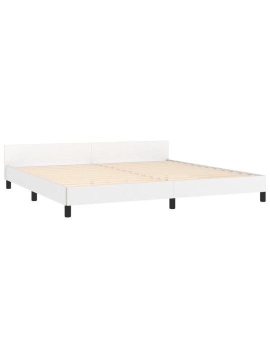 Rám postele s čelem bílý 200x200 cm umělá kůže
