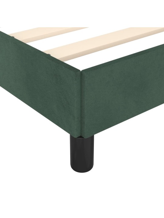 Rám postele bez matrace tmavě zelená 200 x 200 cm samet