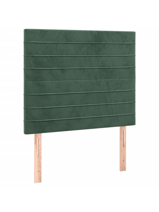 Rám postele bez matrace tmavě zelená 80 x 200 cm samet
