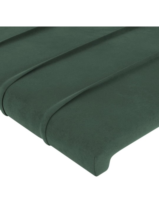 Rám postele bez matrace tmavě zelená 80 x 200 cm samet
