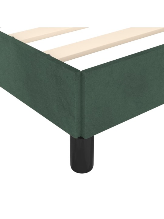 Rám postele bez matrace tmavě zelená 200 x 200 cm samet