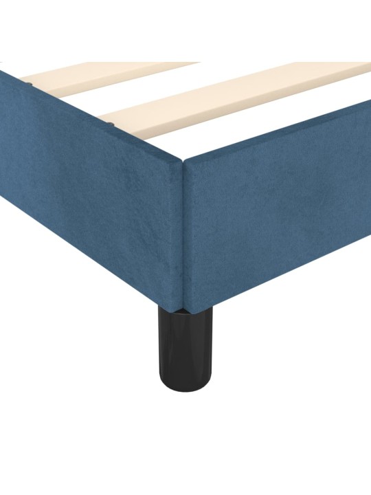 Rám postele bez matrace tmavě modrý 200x200 cm samet