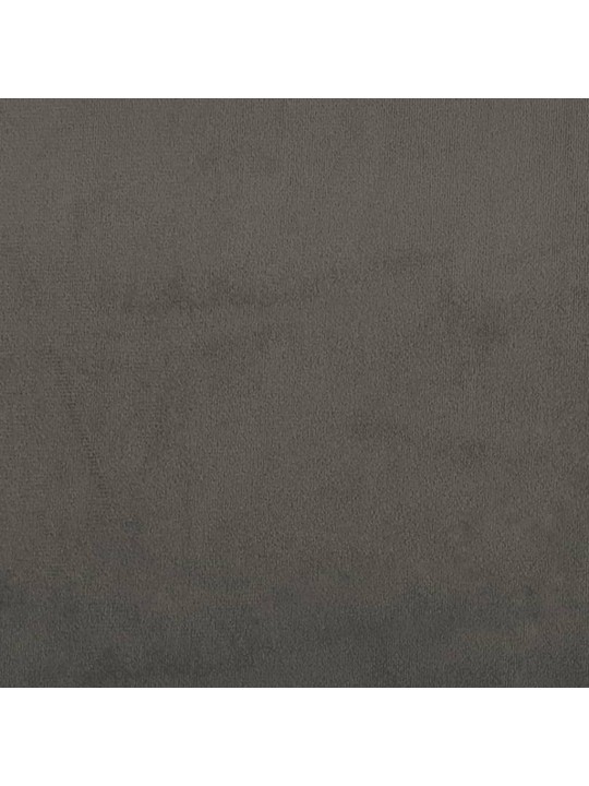 Rám postele bez matrace tmavě šedý 200 x 200 cm samet
