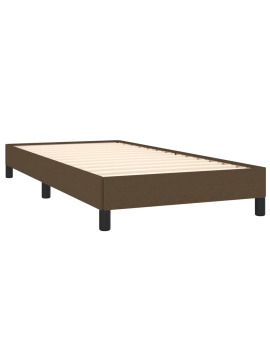 Box spring postel s matrací tmavě hnědá 90x200 cm textil