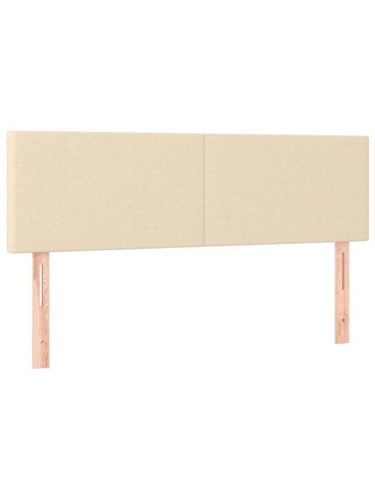 Box spring postel s matrací krémová 140x190 cm textil