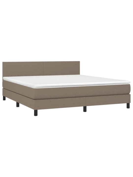 Box spring postel s matrací taupe 160x200 cm textil