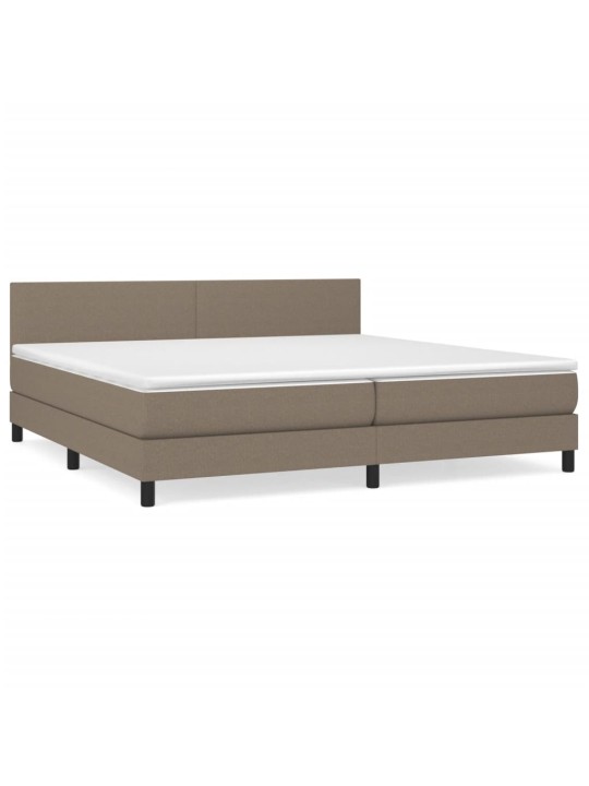 Box spring postel s matrací taupe 200x200 cm textil