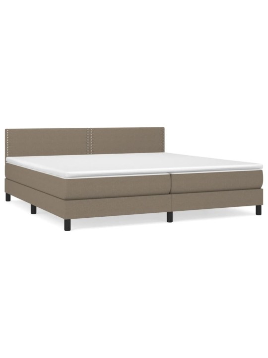 Box spring postel s matrací taupe 200x200 cm textil