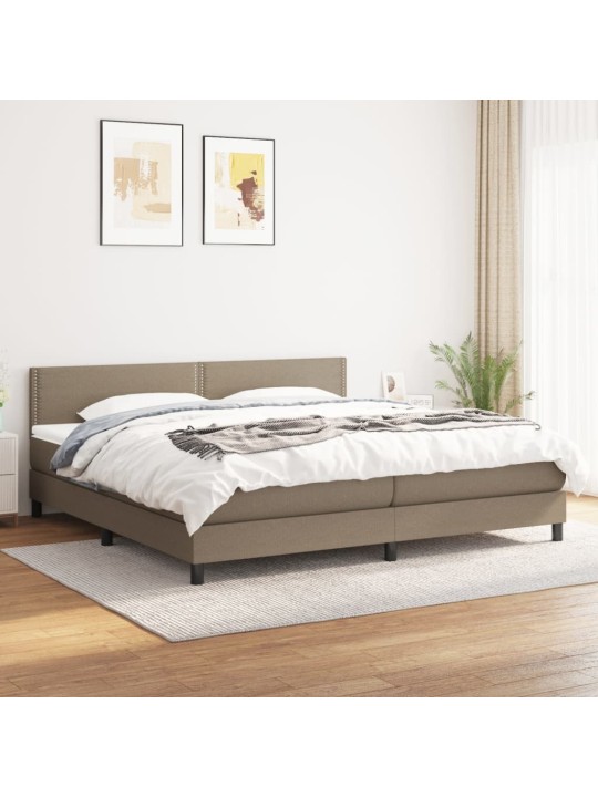 Box spring postel s matrací taupe 200x200 cm textil