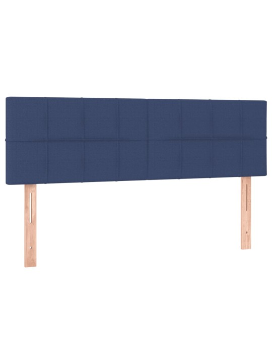 Box spring postel s matrací modrá 140x200 cm textil