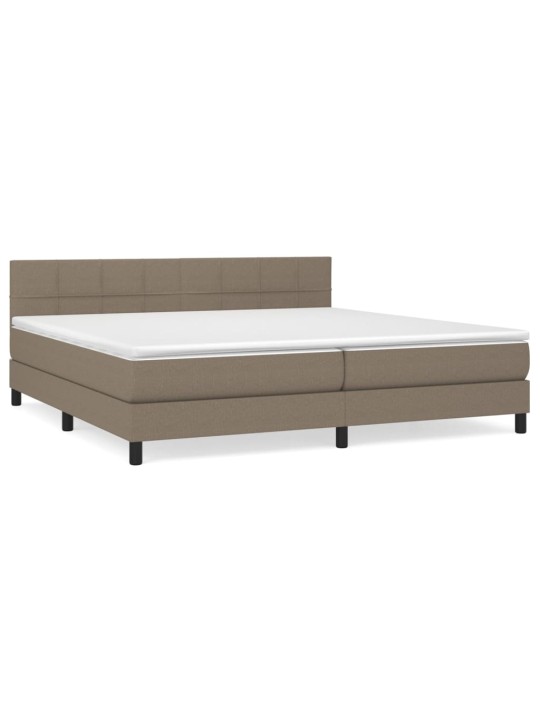 Box spring postel s matrací taupe 200x200 cm textil