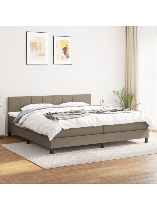 Box spring postel s matrací taupe 200x200 cm textil