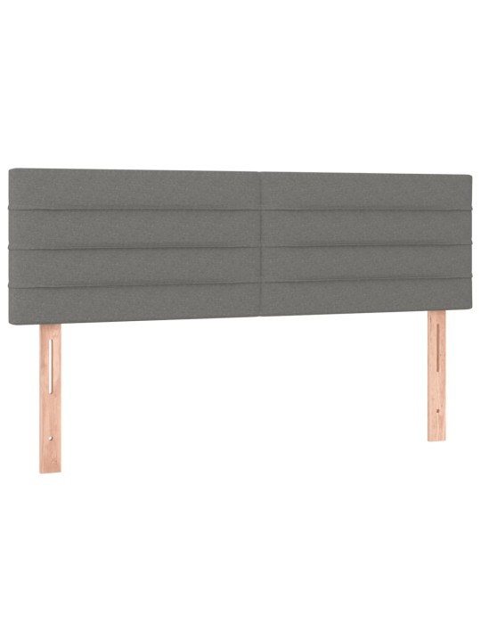 Box spring postel s matrací tmavě šedý 140 x 190 cm textil