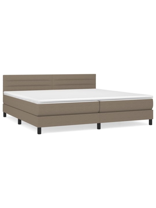 Box spring postel s matrací taupe 200x200 cm textil