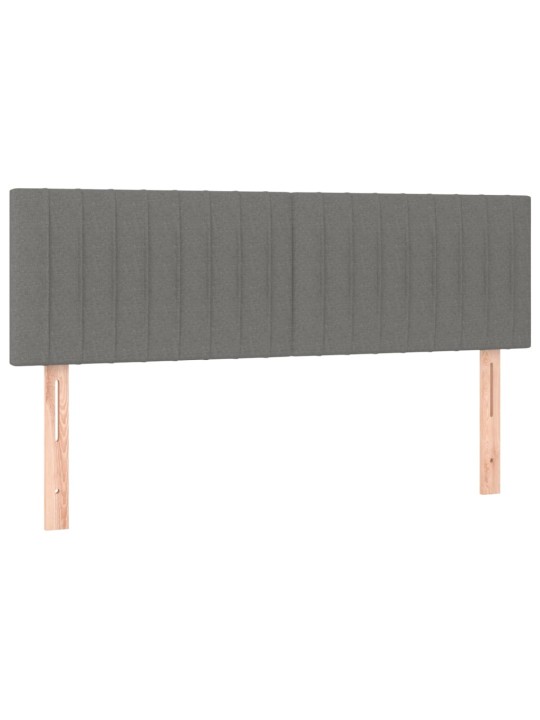Box spring postel s matrací tmavě šedý 140 x 190 cm textil
