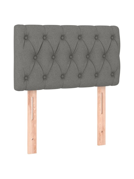 Box spring postel s matrací tmavě šedá 80 x 200 cm textil