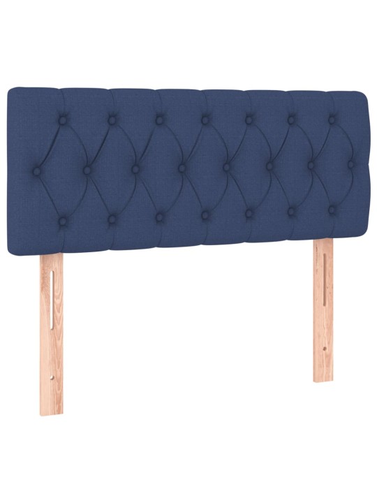 Box spring postel s matrací modrá 90x190 cm textil