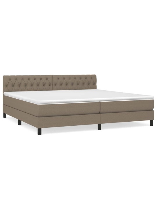 Box spring postel s matrací taupe 200x200 cm textil